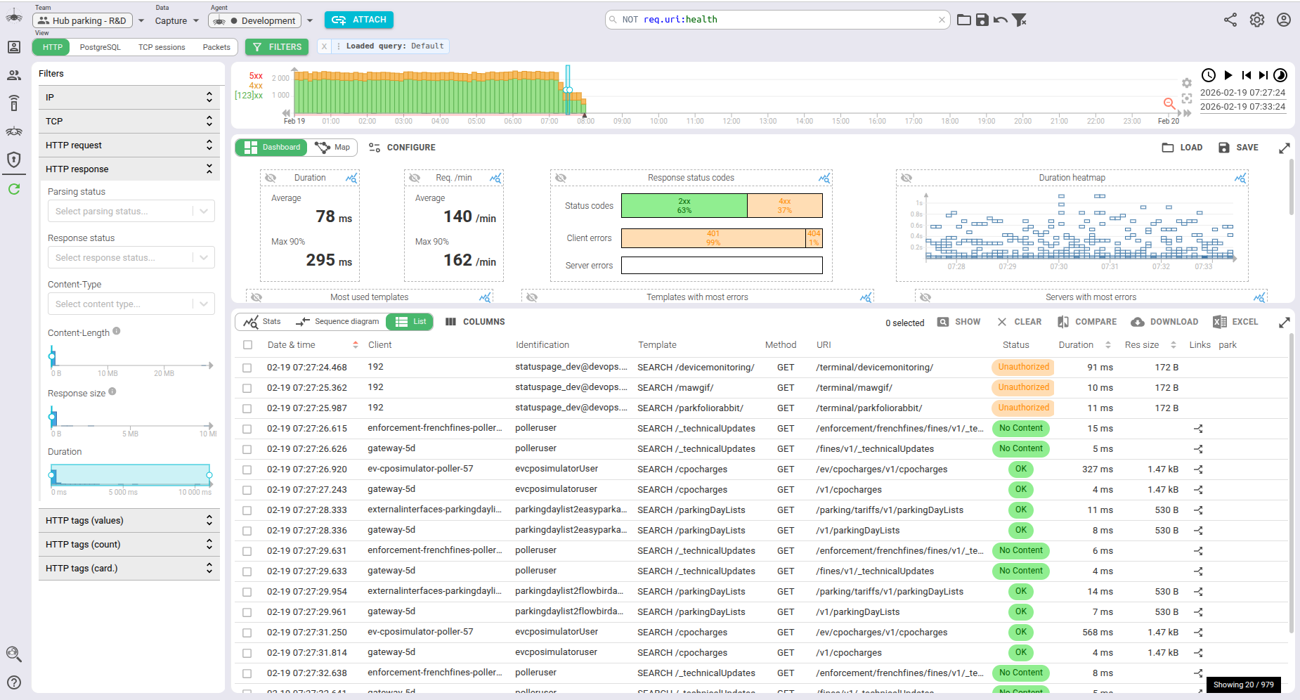 After: the redesigned Spider UI in light mode